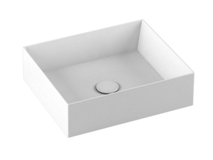 ELEGANCE SQUARED - Countertop rectangular single ceramic washbasin _ Azzurra Ceramica